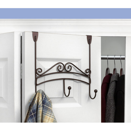 Spectrum Diversified Yorkshire Metal OvertheDoor 3 Hook Coat Rack